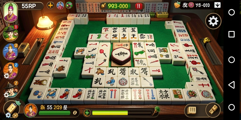 Screenshot gameplay 55RP menampilkan momen seru permainan Mahjong.