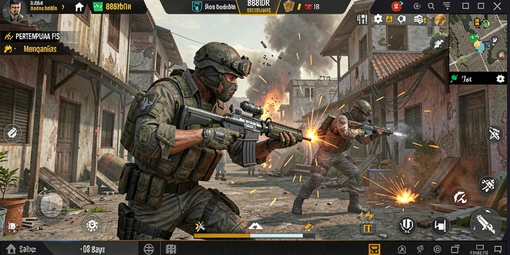 Screenshot dari gameplay menegangkan di 888IDR.
