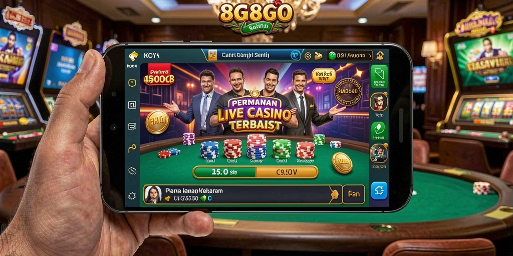 Tampilan gameplay Live Casino yang menarik di 8G8G.
