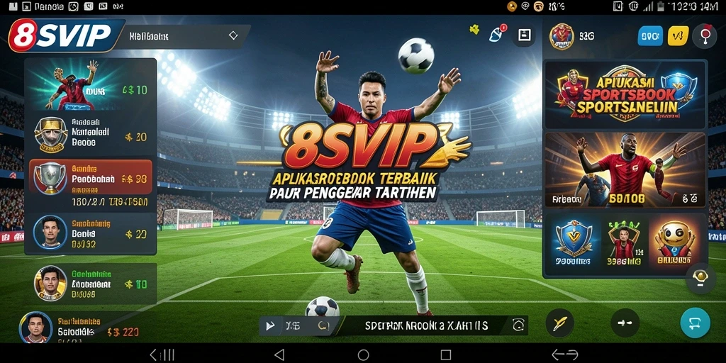 Screenshot utama 8SVIP menampilkan antarmuka taruhan olahraga yang menarik.