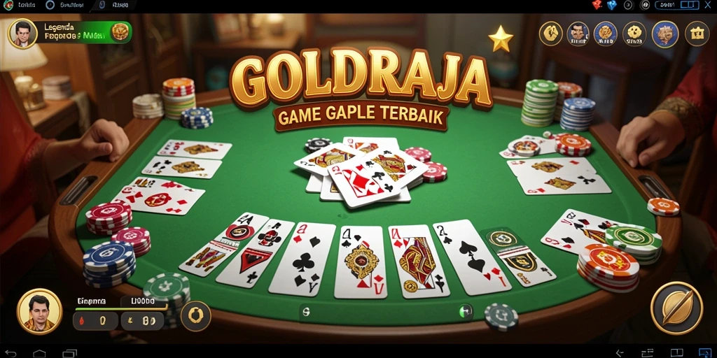 Tampilan gameplay Gaple yang menarik di GOLDRAJA.