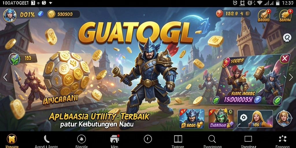 Tampilan utama GUATOGEL dengan fitur utama yang mudah diakses.