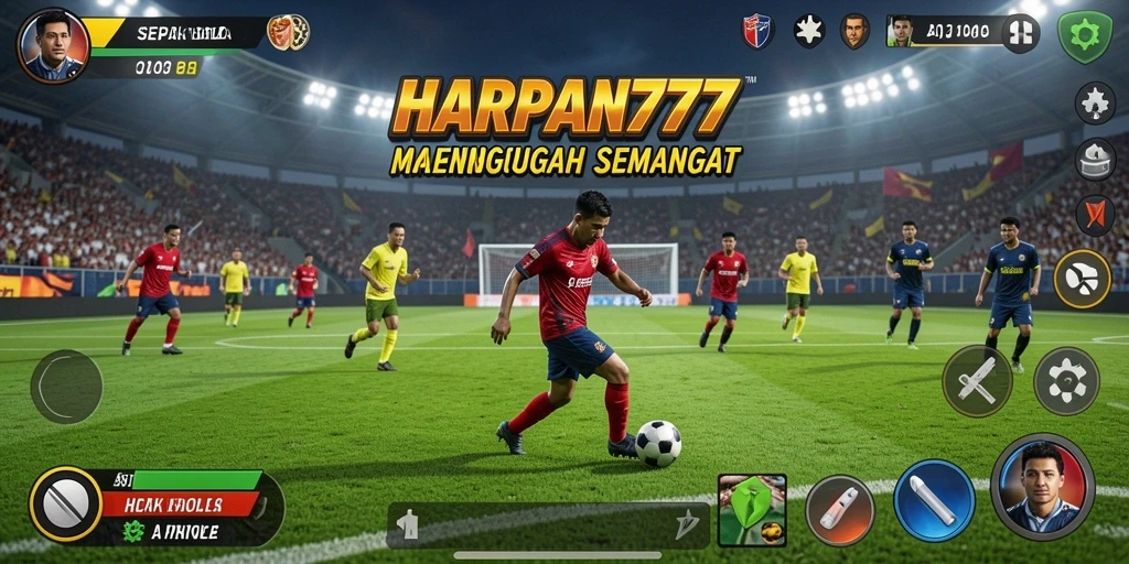 Tampilan menyenangkan dari gameplay beraksi dalam HARAPAN777.