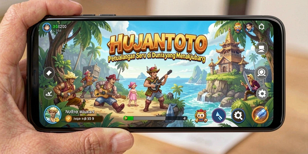 Tampilan gameplay HUJANTOTO yang penuh aksi dan petualangan.