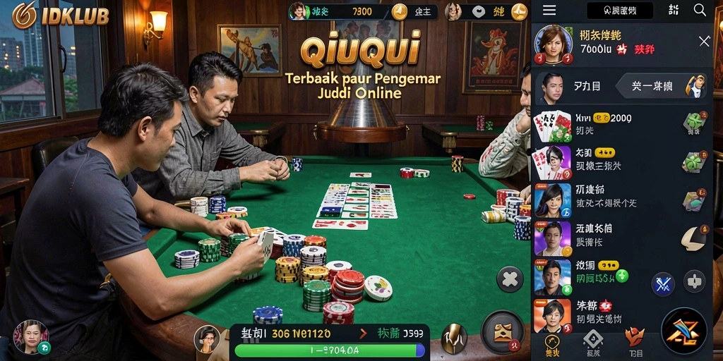 Tampilan gameplay seru di IDKLUB saat bermain QiuQiu.