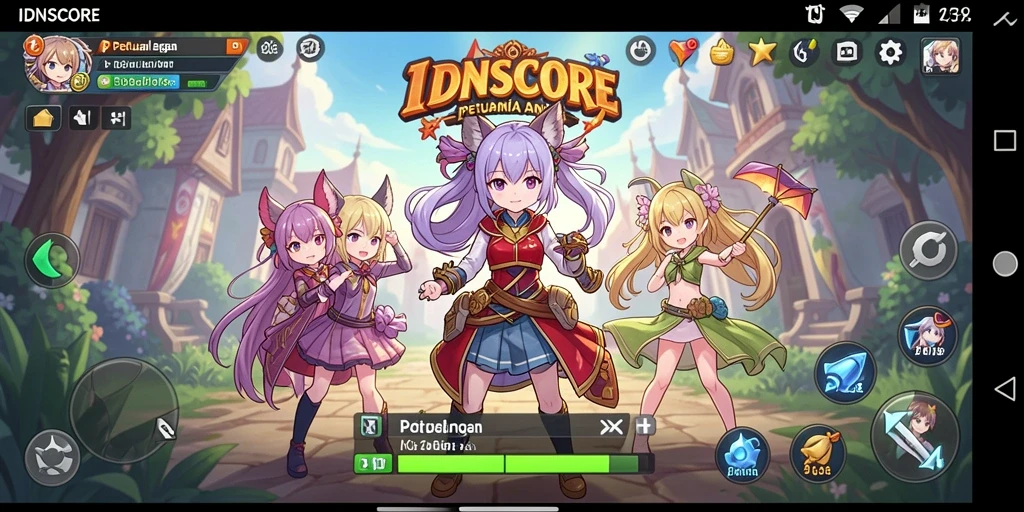 Tampilan gameplay seru dalam IDNSCORE yang memukau dan penuh aksi.