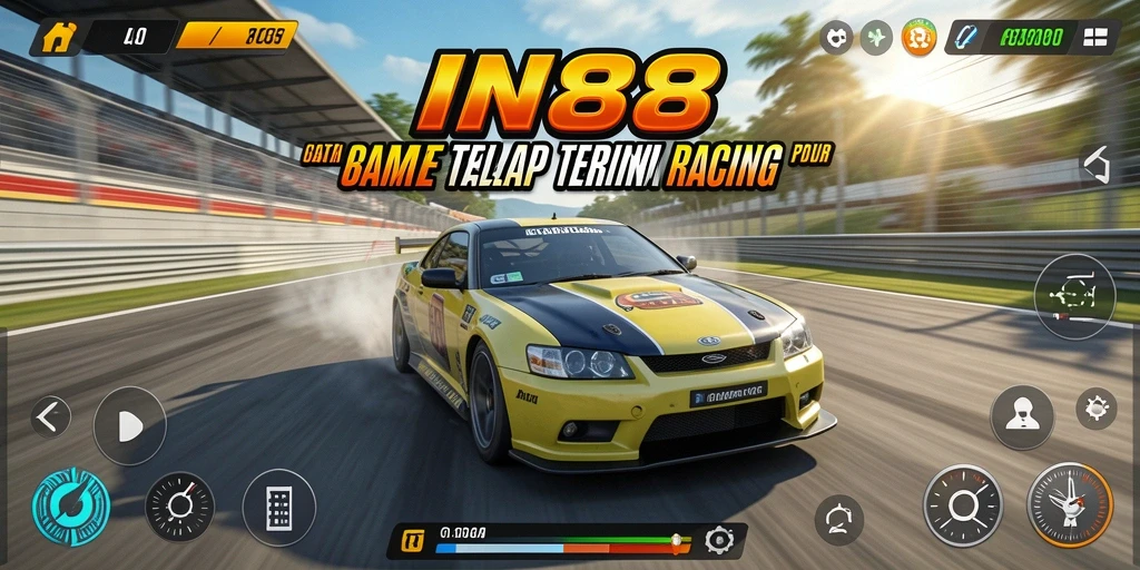 Tampilan gameplay balap yang mendebarkan di IN88.