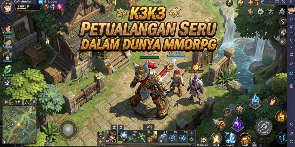 Tampilan gameplay seru dalam dunia MMORPG K3K3.