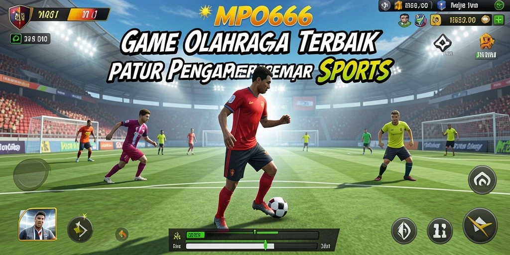 Tampilan gameplay seru MPO666 dengan aksi olahraga dinamis.