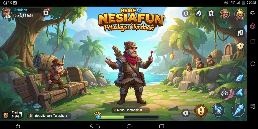 Tangkapan layar utama NESIAFUN menampilkan lingkungan game Open World yang menakjubkan.