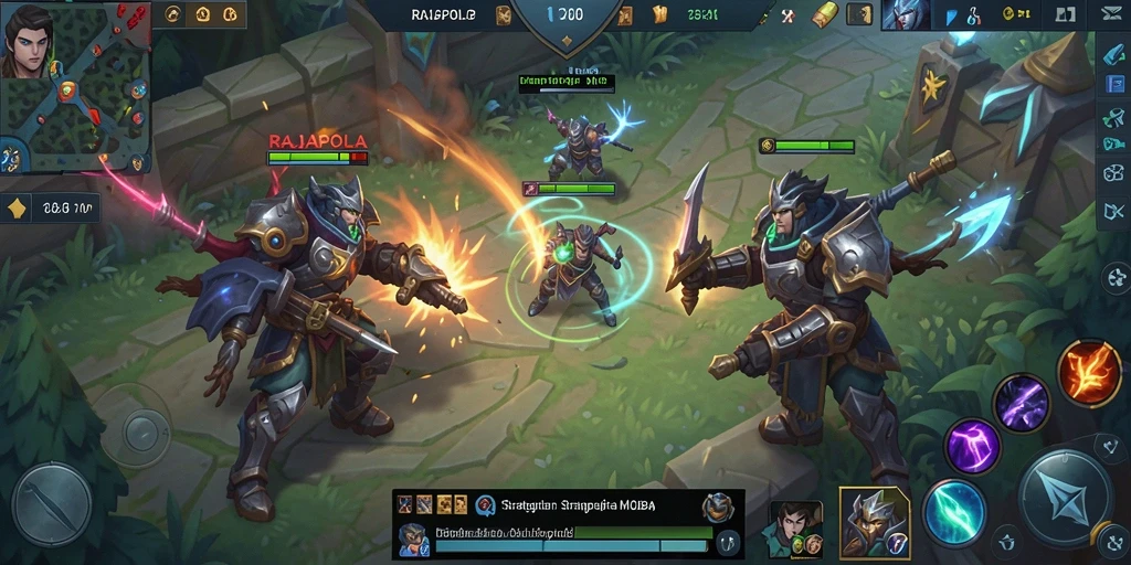 Tampilan gameplay seru dan intens dalam RAJAPOLA.
