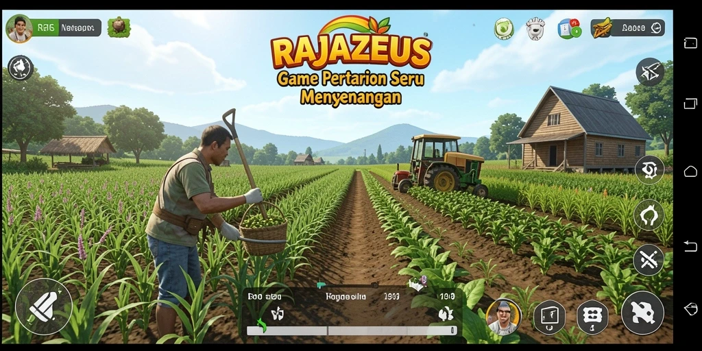 Tampilan gameplay yang penuh warna dan seru di RAJAZEUS.
