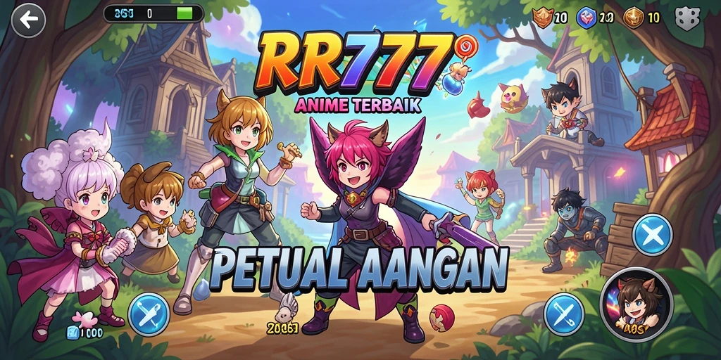 Gameplay seru dalam RR777 dengan karakter anime yang menawan.