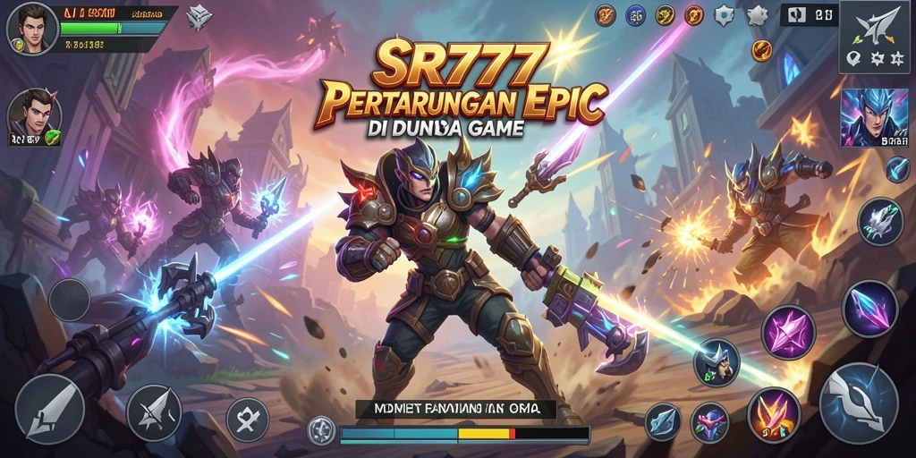 Tampilan gameplay SR777 yang mendebarkan saat pertarungan berlangsung.