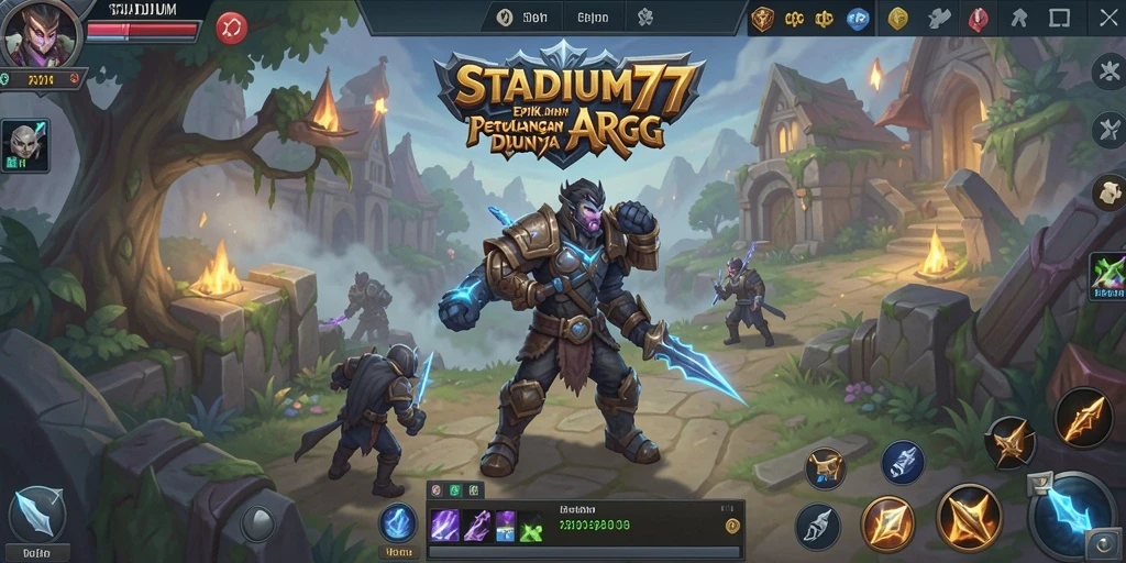 Gameplay seru STADIUM77 dengan aksi bertempur yang mendebarkan.