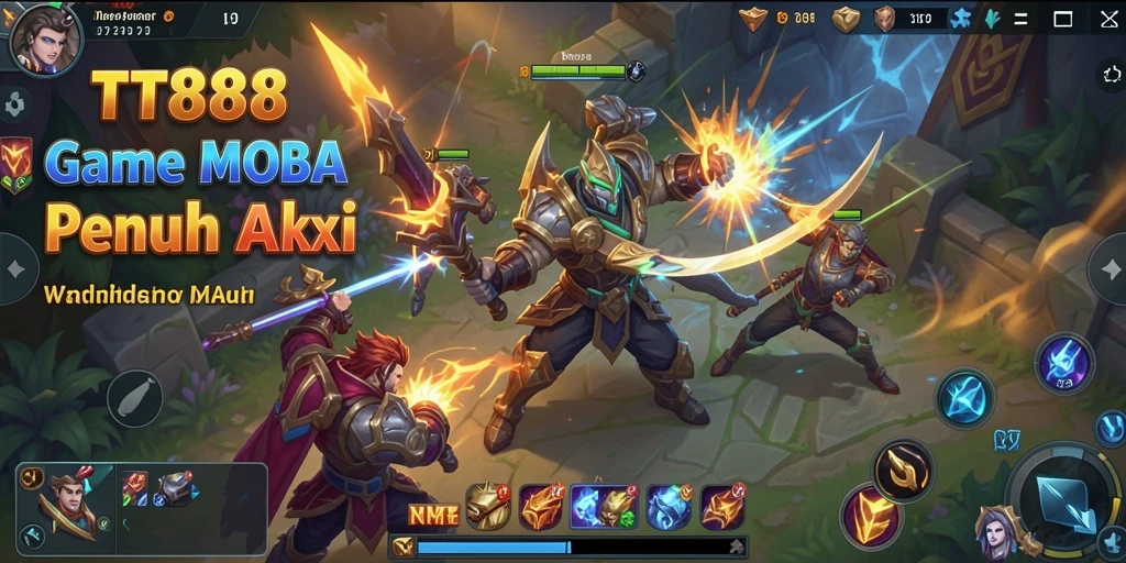 Tampilan seru dari gameplay MOBA TTT888 dengan aksi menegangkan.
