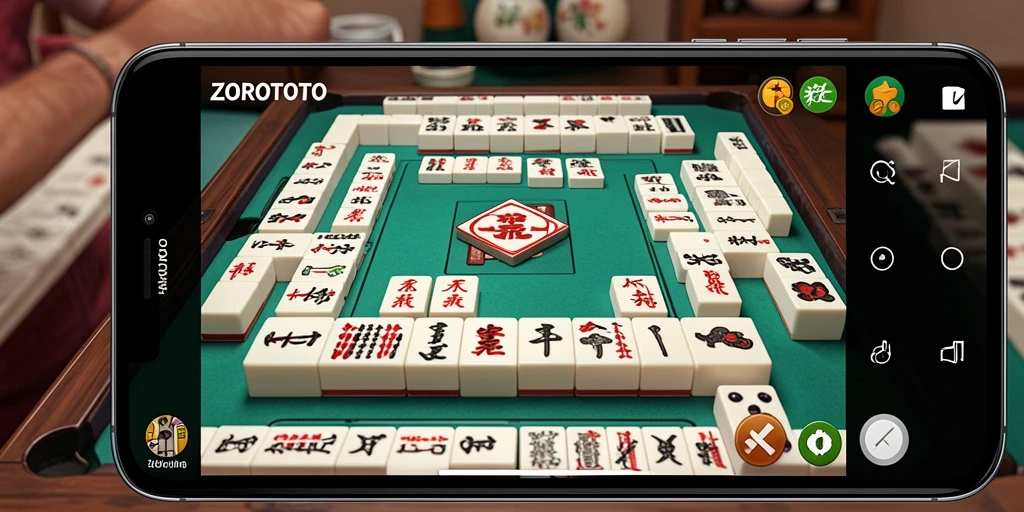 Tampilan gameplay ZOROTOTO yang mengasyikkan dalam permainan Mahjong.