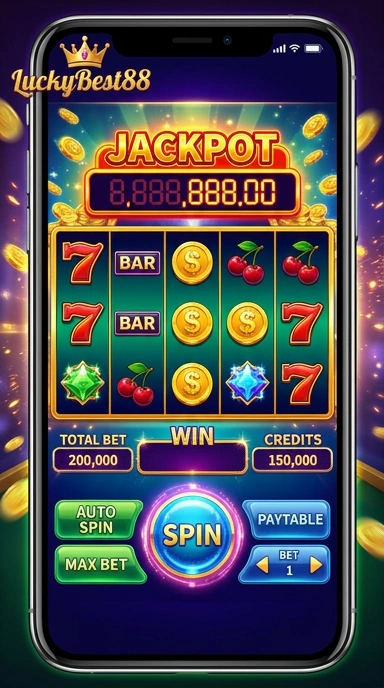 Pengguna sedang menelusuri aplikasi di luckybest88.